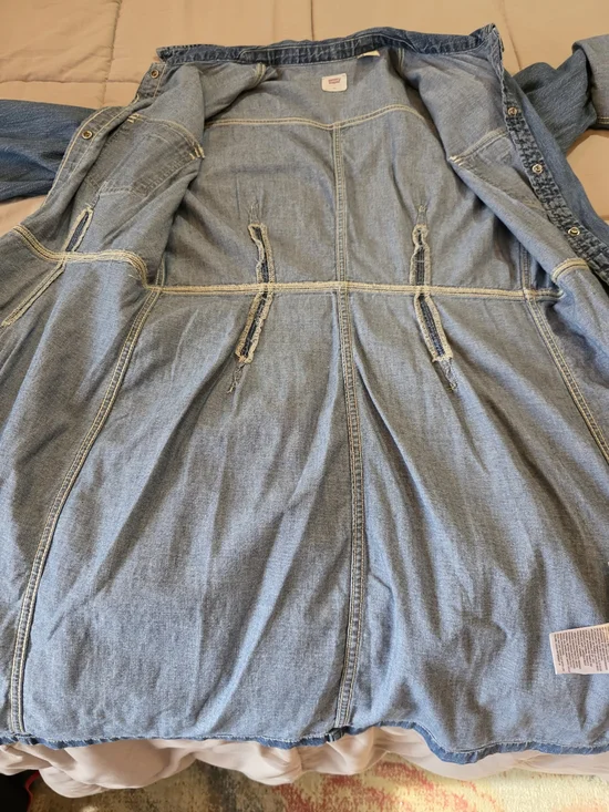 Vintage Levi's Denim Shirt Dress Size XL - Picture 7 of 12